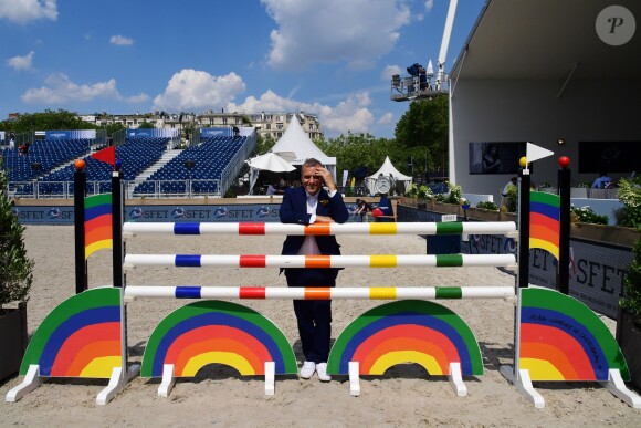 Exclusif - Jean-Charles de Castelbajac pose lors du prix Hubside - Longines Paris Eiffel Jumping au Champ de Mars à Paris le 6 juillet 2018. © Pierre Perusseau/Bestimage