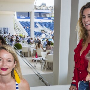 Exclusif - Jean-Charles de Castelbajac et sa compagne Pauline de Drouas, Virginie Coupérie-Eiffel, Coco Coupérie-Eiffel - People et Photocall lors du Longines Paris Eiffel Jumping au Champ de Mars à Paris, le 7 juillet 2018. © Borde-Veeren/Bestimage