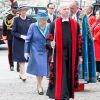 La reine Elizabeth II d'Angleterre arrive à l'abbaye de Westminster, le 10 juillet 2018 à Londres, pour le service marquant le centenaire de la Royal Air Force (RAF).