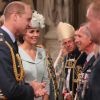 Le prince William et la duchesse Catherine de Cambridge à l'abbaye de Westminster, le 10 juillet 2018 à Londres, pour le service marquant le centenaire de la Royal Air Force (RAF).