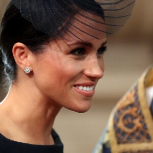 Meghan Markle, duchesse de Sussex, à l'abbaye de Westminster, le 10 juillet 2018 à Londres, pour le service marquant le centenaire de la Royal Air Force (RAF).