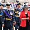 Le prince et la princesse Michael de Kent arrivant à l'abbaye de Westminster, le 10 juillet 2018 à Londres, pour le service marquant le centenaire de la Royal Air Force (RAF).