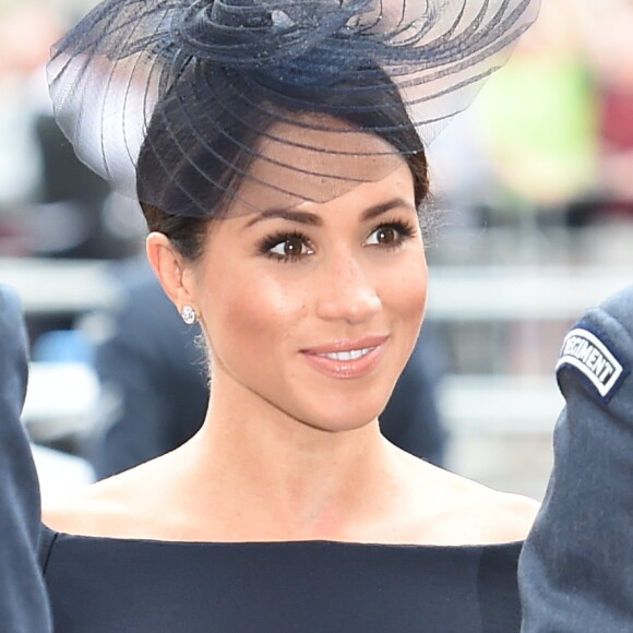 La duchesse Meghan de Sussex (Meghan Markle) à l'abbaye de Westminster, le 10 juillet 2018 à Londres, pour le service marquant le centenaire de la Royal Air Force (RAF).