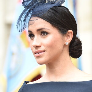 La duchesse Meghan de Sussex (Meghan Markle) à l'abbaye de Westminster, le 10 juillet 2018 à Londres, pour le service marquant le centenaire de la Royal Air Force (RAF).