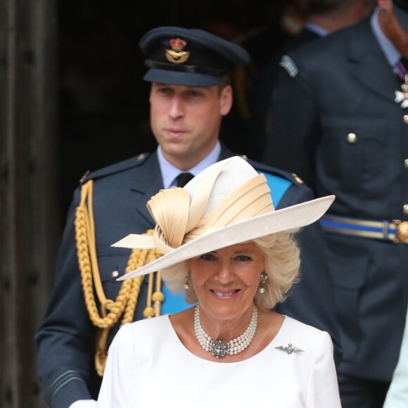 Le prince Charles, la duchesse Camilla, le prince William et la duchesse Catherine à l'abbaye de Westminster, le 10 juillet 2018 à Londres, lors du service marquant le centenaire de la Royal Air Force (RAF).