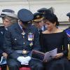 Le prince Harry et la duchesse Meghan de Sussex ainsi que la famille royale ont assisté à une cérémonie dans la cour intérieur du palais de Buckingham le 10 juillet 2018 à Londres dans le cadre des célébrations du centenaire de la RAF.