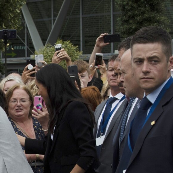 Le prince Harry, duc de Sussex et sa femme Meghan Markle, duchesse de Sussex visitent le musée de l'émigration à Dublin en Irlande le 11 juillet 2018