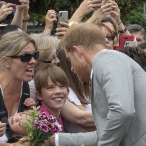 Le prince Harry, duc de Sussex et sa femme Meghan Markle, duchesse de Sussex visitent le musée de l'émigration à Dublin en Irlande le 11 juillet 2018