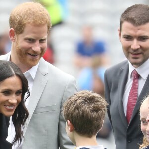 Le prince Harry, duc de Sussex et sa femme Meghan Markle, duchesse de Sussex assistent aux jeux gaélique à Croke Park à Dublin le 11 juillet 2018