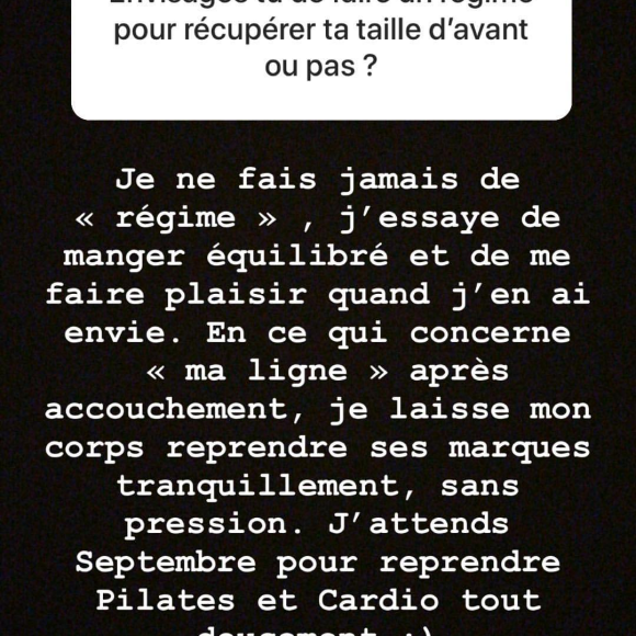 Caroline Receveur - story Instagram, 11 juillet 2018