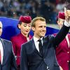 Le président Emmanuel Macron - Finale de la Coupe du Monde de Football 2018 en Russie à Moscou, opposant la France à la Croatie (4-2) le 15 juillet 2018 © Moreau-Perusseau / Bestimage
