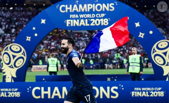 Adil Rami - Finale de la Coupe du Monde de Football 2018 en Russie à Moscou, opposant la France à la Croatie (4-2). Le 15 juillet 2018