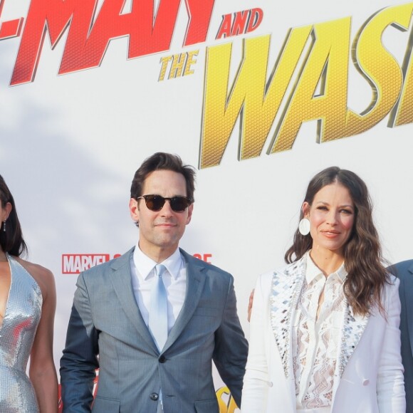 Peyton Reed (réalisateur), Hannah John-Kamen, Paul Rudd, Evangeline Lilly, Michael Douglas, Stephen Broussard (producteur) - Avant-première européenne du film "Ant-man et la guêpe" à Disneyland Paris à Marne-la-Vallée, le 14 juillet 2018 © CVS/Bestimage