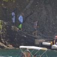 Sarah Jessica Parker et son mari Matthew Broderick en vacances sur un yacht avec leurs enfants Marion, James et Tabitha à Portofino en Italie, le 19 juillet 2018.