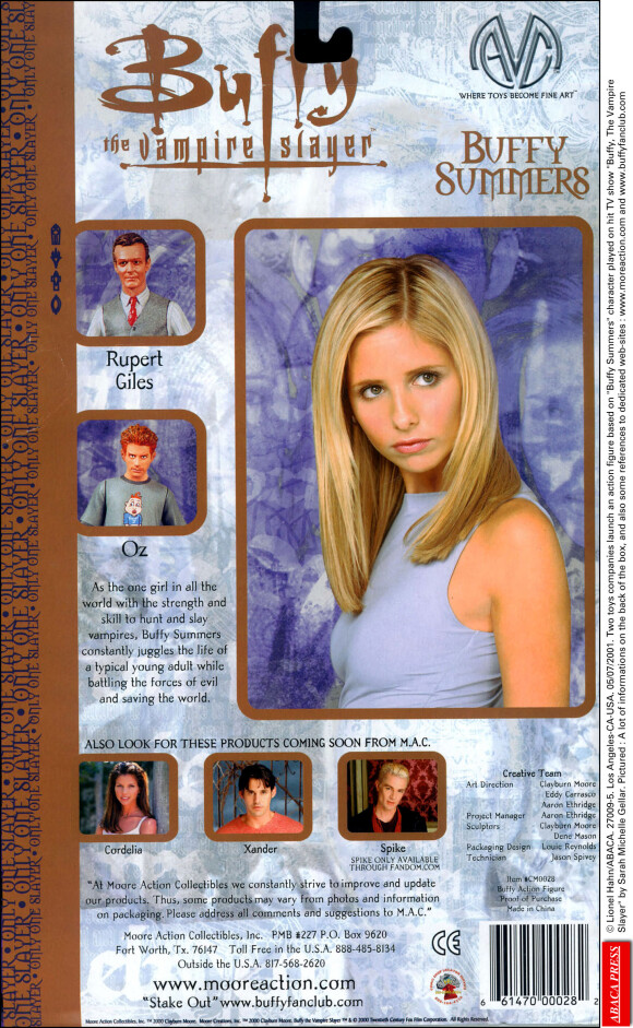 Buffy contre les vampires avait donné lieu à toute une gamme de merchandising, dont des figurines (photo 2001) © Lionel Hahn/ABACA.