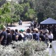 Exclusif - Vue aérienne des obsèques de Chester Bennington de Linkin Park à Palos Verdes le 29 juillet 2017