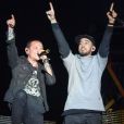Chester Bennington et Mike Shinoda - Linkin Park en concert au "MGM Resorts Festival Grounds" à Las vegas, le 9 mai 2015