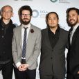 Chester Bennington, Mike Shinoda, Joe Hahn, Brad Delson du groupe Linkin Park lors de la soirée "Environmental Excellence" à Beverly Hills le 21 mars 2014