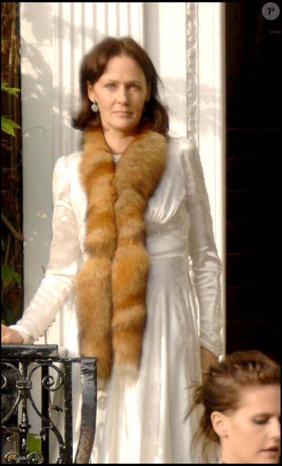 Lucy Helmore, qui fut l'épouse de Bryan Ferry, lors de son mariage avec Robin Birley à Londres, le 26 octobre 2006.