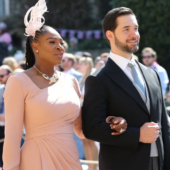 Serena Williams et Alexis Ohanian - Les invités arrivent à la chapelle St. George pour le mariage du prince Harry et de Meghan Markle au château de Windsor, Royaume Uni, le 19 mai 2018.