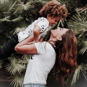 Rachel Legrain-Trapani avec son fils Gianni sur Instagram le 8 juillet 2018.