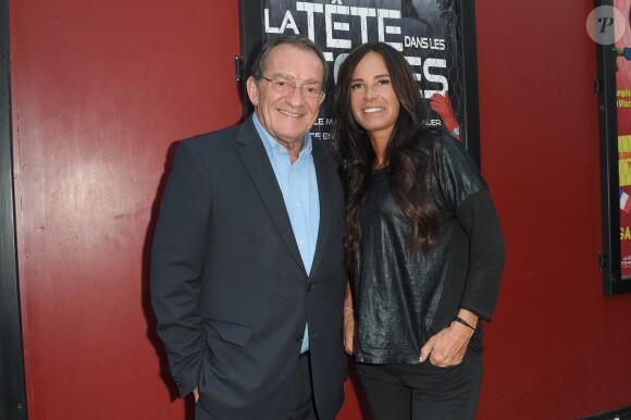 Jean-Pierre Pernaut et sa femme Nathalie Marquay -  Représentation de la pièce "La Tête Dans Les Etoiles" au Théâtre de la Gaîté-Montparnasse à Paris, France, le 24 mai 2018. © Coadic Guirec/Bestimage