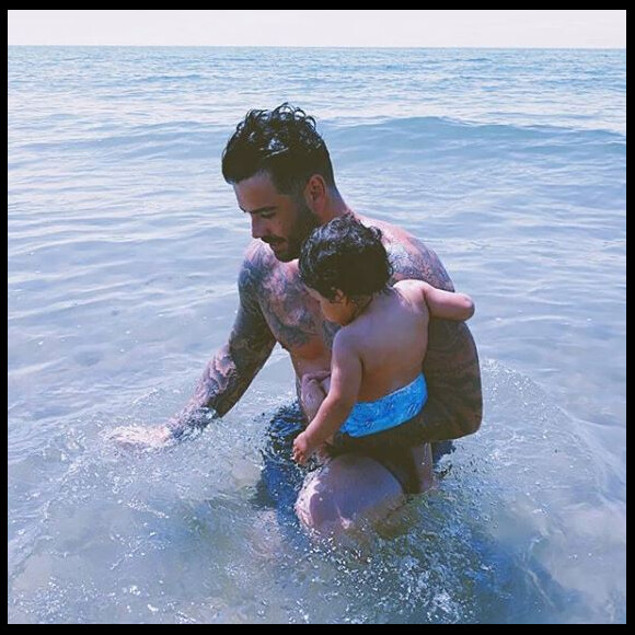 Ricardo et Laïa dans la mer - 5 juin 2018, Instagram