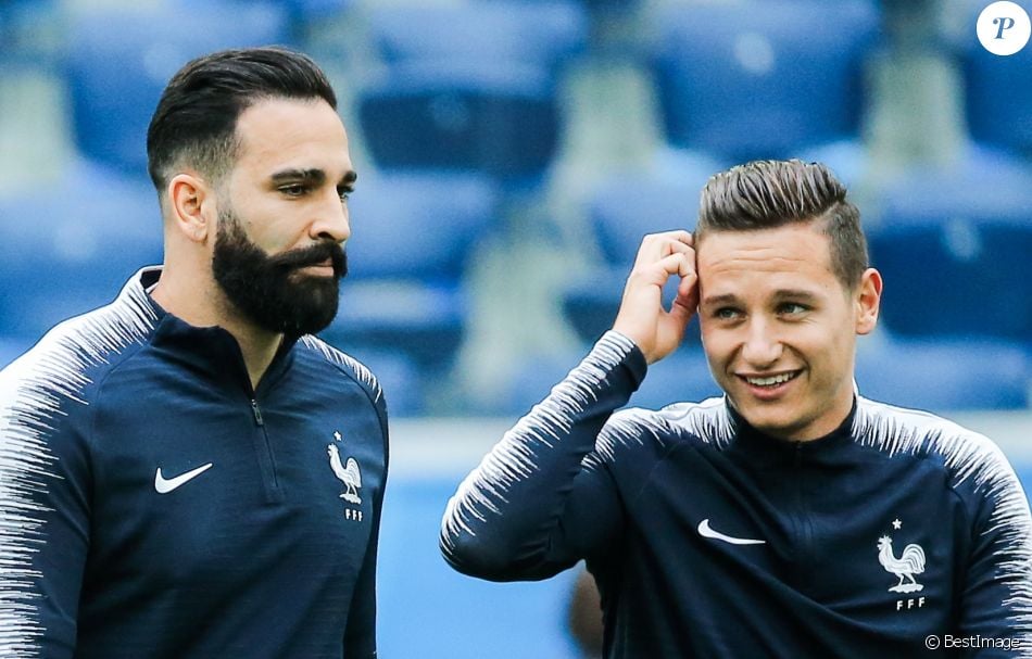 Adil Rami et Florian Thauvin - Entraînement de l'équipe de ...