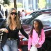 Heidi Klum et sa fille Lou arrivent à leur hôtel à New York, le 19 juillet 2018