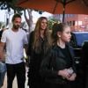 Exclusif - Heidi Klum fête son 45ème anniversaire avec son compagnon Tom Kaulitz et ses enfants Lou, Henry et Leni au restaurant Via Veneto à Santa Monica le 1er juin 2018.