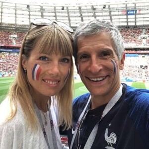 Nagui et sa femme lors de la Coupe du monde 2018 en Russie - Instagram, 15 juillet 2018