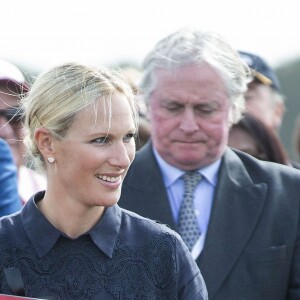 Zara Tindall lors du Royal County of Berkshire Polo Club International Day, le 28 juillet 2018.