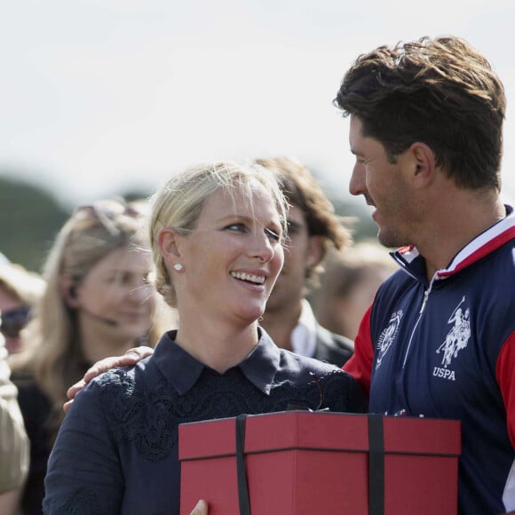 Zara Tindall lors du Royal County of Berkshire Polo Club International Day, le 28 juillet 2018.