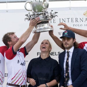 Zara Tindall lors du Royal County of Berkshire Polo Club International Day, le 28 juillet 2018.