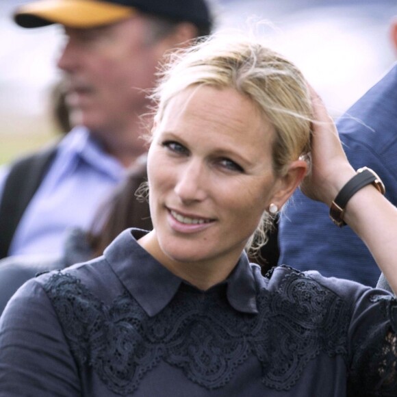 Zara Tindall lors du Royal County of Berkshire Polo Club International Day, le 28 juillet 2018.