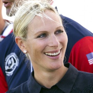 Zara Tindall lors du Royal County of Berkshire Polo Club International Day, le 28 juillet 2018.