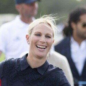 Zara Tindall lors du Royal County of Berkshire Polo Club International Day, le 28 juillet 2018.