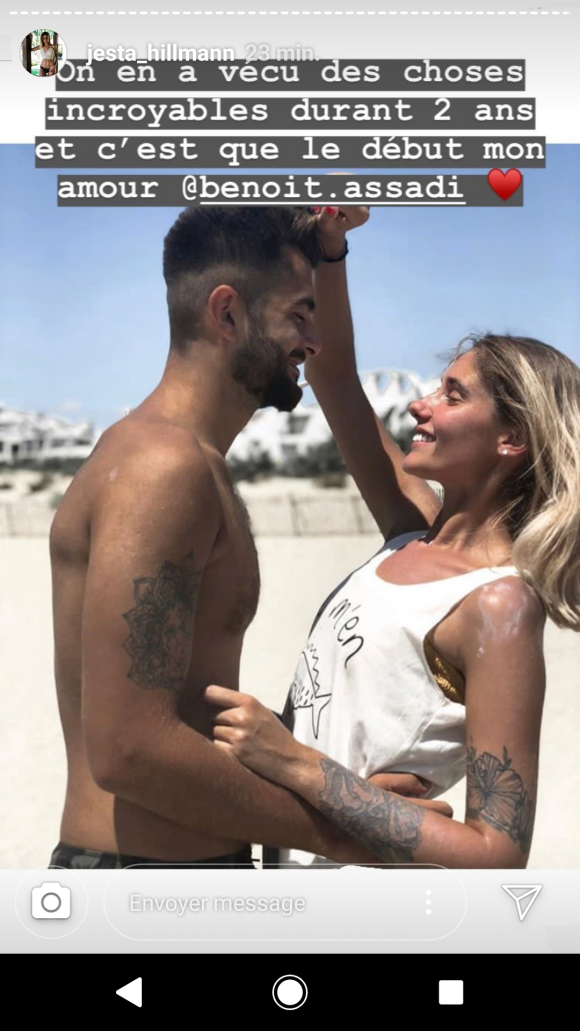 Jesta et Benoît (Koh-Lanta) fêtent leur deux ans de relation amoureuse - Instagram, 1er août 2018