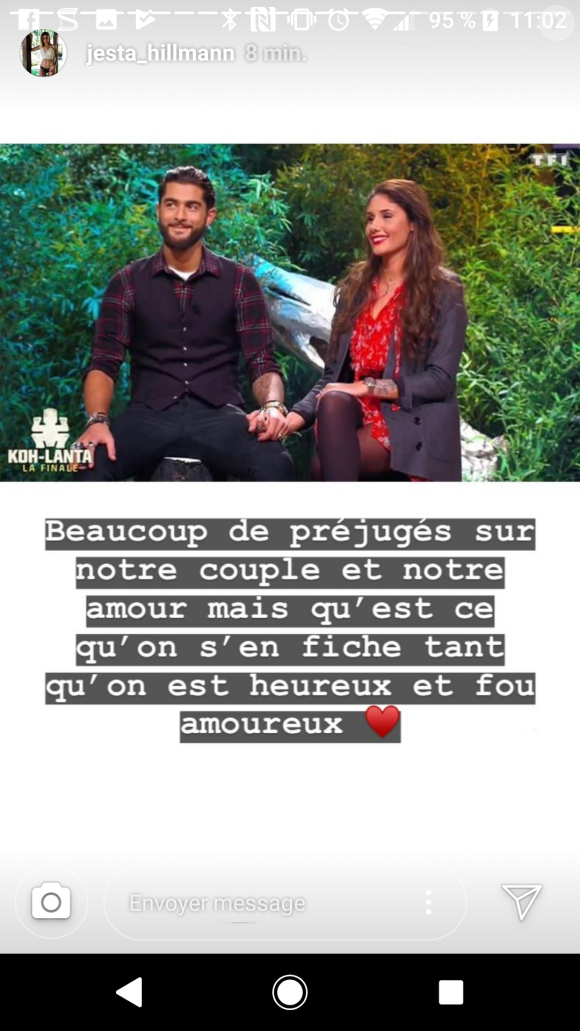 Jesta (Koh-Lanta) dévoile des photos souvenirs d'elle et Benoît - Instagram, 1er août 2018