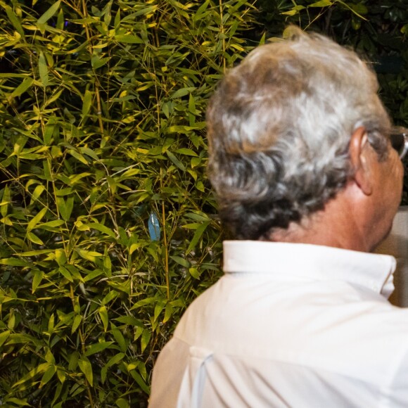 Exclusif - Michel Bouejanh et François Hollande - Festival de Ramatuelle - Pièce ART de Y. Reza le 4 août 2018. Un dîner était donné à l'issue de la représentation. © Cyril Bruneau / Festival de Ramatuelle / Bestimage