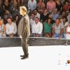 Exclusif - François Hollande et sa compagne Julie Gayet regardent la pièce ART - Festival de Ramatuelle - Pièce ART de Y. Reza le 4 août 2018. Un dîner était donné à l'issue de la représentation. © Cyril Bruneau / Festival de Ramatuelle / Bestimage