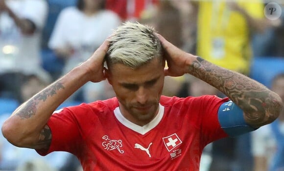 Valon Behrami lors de la Coupe du monde 2018 en Russie avec l'équipe de Suisse.