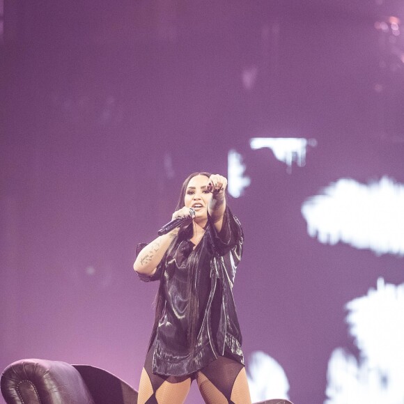 Demi Lovato en concert à la Lanxess Arena à Cologne, le 6 juin 2018.