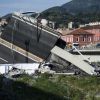 Image du pont autoroutier Morandi à Gênes en Italie, qui s'est écroulé le 14 août 2018, faisant une quarantaine de morts.