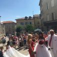 Sophie Vouzelaud, le jour de son mariage avec Fabien, le 18 août 2018 à Saint-Junien.