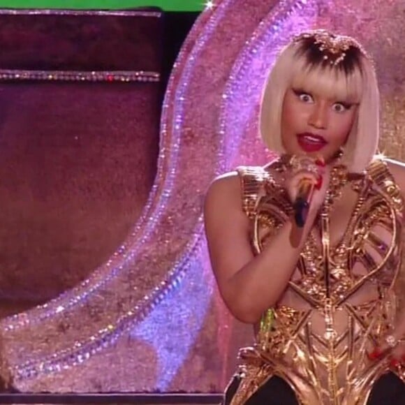 Capture d'ecran - Nicki Minaj interprète un medley de ses plus grands titres sur la scène des MTV Video Awards à New York, le 20 août 2018.