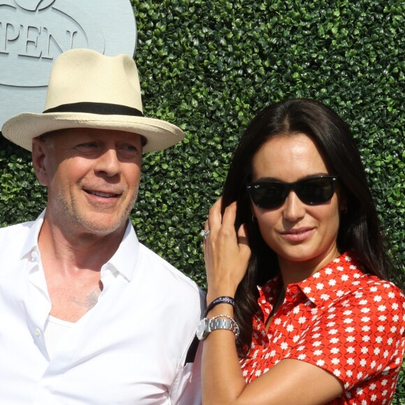 Bruce Willis et sa femme Emma lors du douzième jour de l'US Open 2016 au USTA Billie Jean King National Tennis Center à Flushing Meadow, New York City, New York, Etats-Unis, le 9 septembre 2016. © John Barrett/Globe Photos/Zuma Press/Bestimage