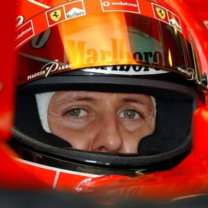 Michael Schumacher lors du Grand Prix de Formule 1 d'Australie a Melbourne. Le 2 mars 2003.