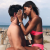 Mélanie Dedigama et son nouveau petit ami dont on ignore l'identité, le 24 août 2018.