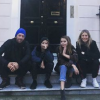 Gwyneth Paltrow, Chris Martin et leurs enfants Apple et Moses à Londres. Mars 2018.